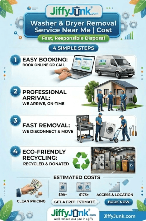 Infographic of Washer & Dryer Removal Service Near Me | Cost