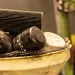 An image of used motor oil filters awaiting recycling, illustrating how to dispose of motor oil and oil filters safely.