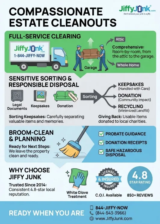 Infographic of Estate Cleanout Services in Boca Raton, FL | Jiffy Junk