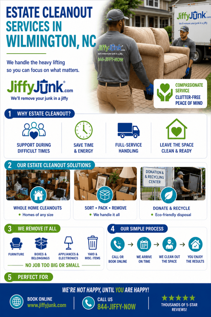 Infographic of Estate Cleanout Services in Myrtle Beach, SC | Jiffy Junk