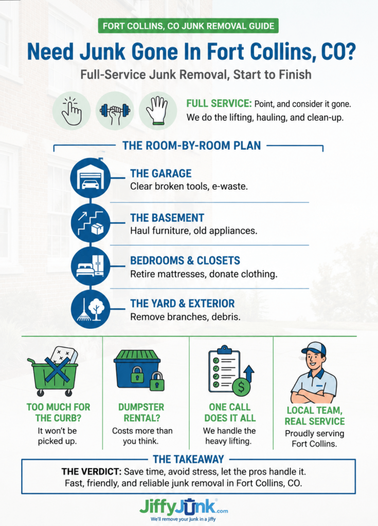 Infographic of Spring Cleaning Junk Removal in Fort Collins, CO (2026)